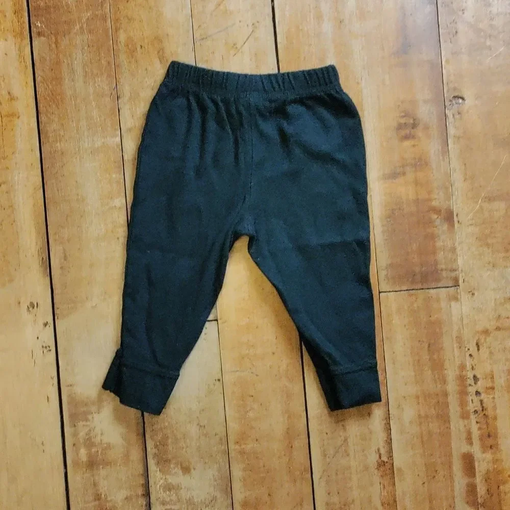 Carters Joggers 9 Months Cotton Sprong Nuetral Black Leggings Unisex